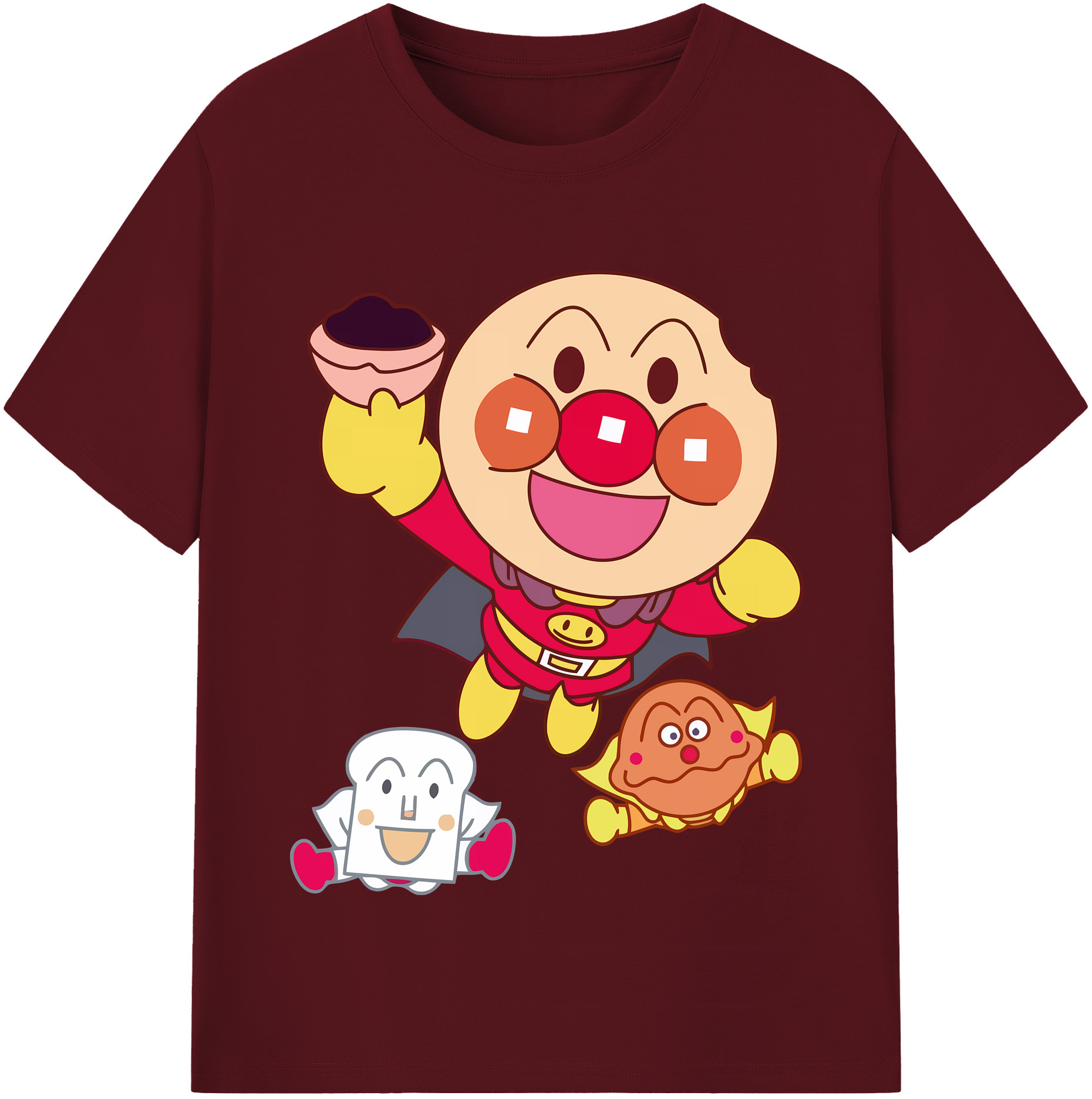 （画像用） アンパンマン Anpanman 綿100％半袖Tシャツ（フロントプリント）